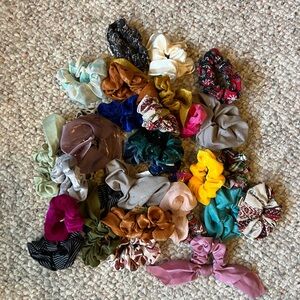 30 Colorful Hair Scrunchies Brand new. (1)